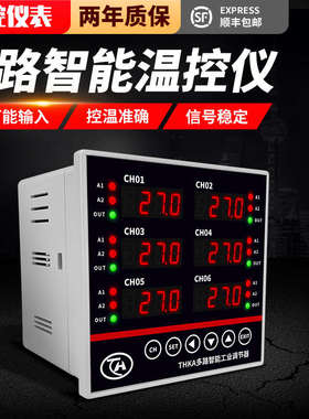 THKA余姚腾辉4-20mA多路温控器6路温度控制ModbusRtu温控仪RS485