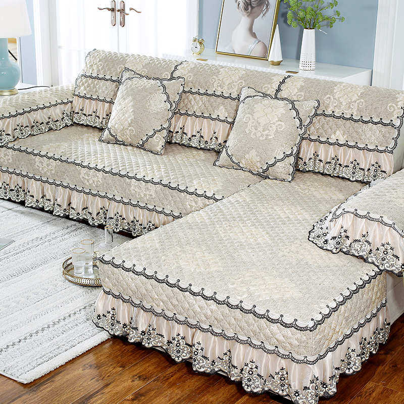 夏季亚麻沙发垫四季通用布包全坐垫套艺巾加厚定做欧式沙发罩防滑