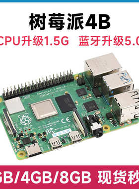 新版RaspberryPi4ModelB可2GB树莓\选套件型\B代44GB8GB派