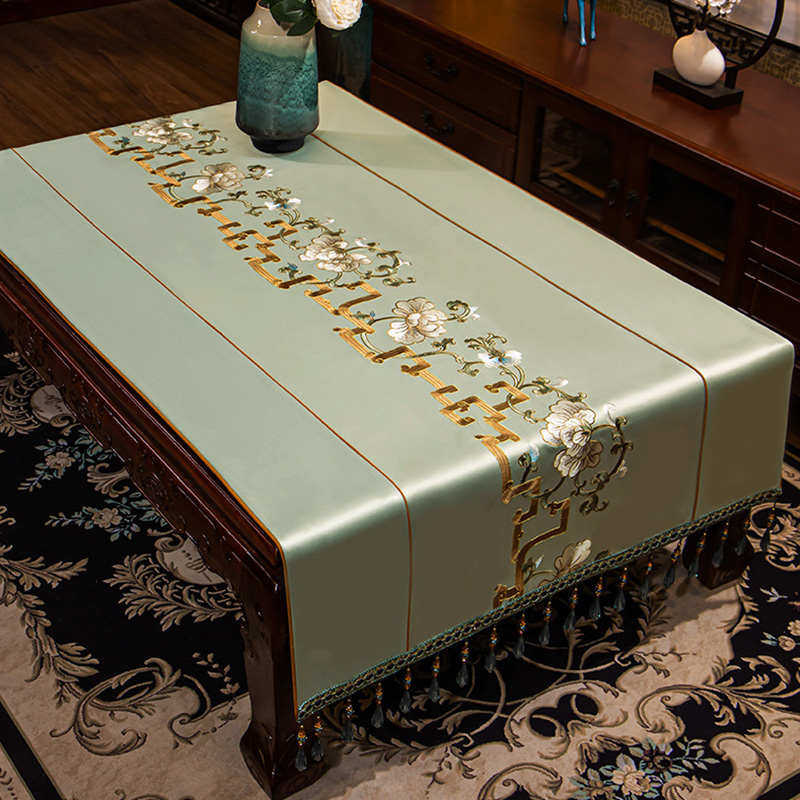 现代简约新中式茶几布布艺盖巾中式客厅红木桌布餐桌垫长方形台布,居家布艺,桌布,淘宝优惠券,粉丝福利购,淘宝优惠卷