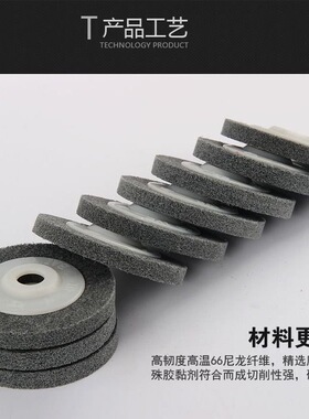 9P纤维轮尼龙轮100角磨机打磨抛光片不锈钢抛光轮拉丝轮镜面
