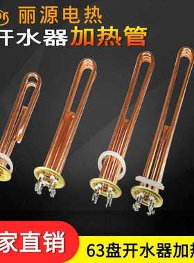 丽源电热63mm开水器加热管 热水器发热管电热管 3KW/6KW/9KW/12KW