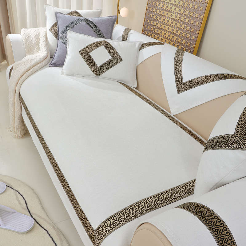 北欧棉麻沙发垫四季通用防滑高档亚麻坐垫轻奢风可定制沙发盖布