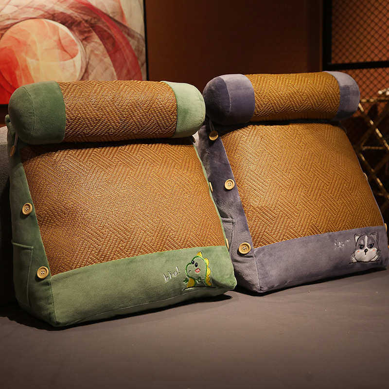 夏季三角形床头靠垫卧室大靠枕沙发抱枕宿舍床上凉席靠背垫可拆洗,居家布艺,床头靠垫,淘宝优惠券,粉丝福利购,淘宝优惠卷