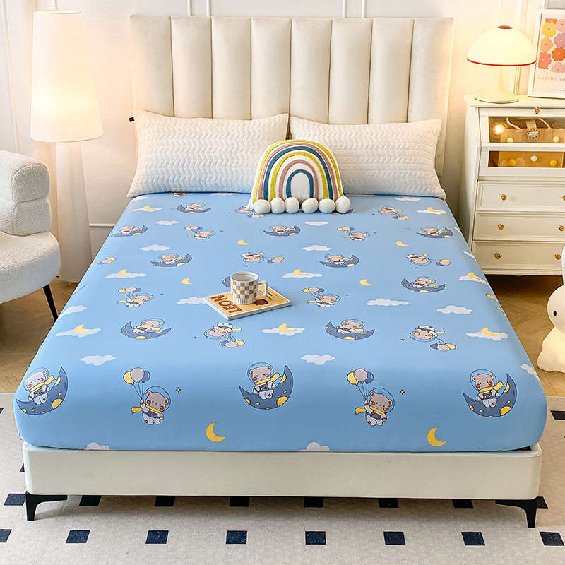 单人床床笠款1米2床罩1米09m办公室折垫床床套纯棉全棉小床床单