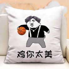 蔡徐坤抱枕被子两用定制照片鸡你太美表情包坤坤鸡坤小黑子靠枕