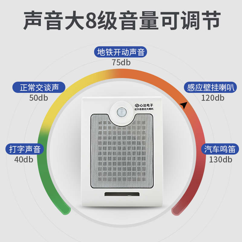 心达XD-K10人体红外感应语音提示器工地地铁站指引宣传广播大喇叭