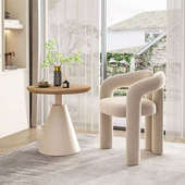 奶油风小茶几家用客厅沙发边几小户型阳台卧室角几实木茶桌椅组合