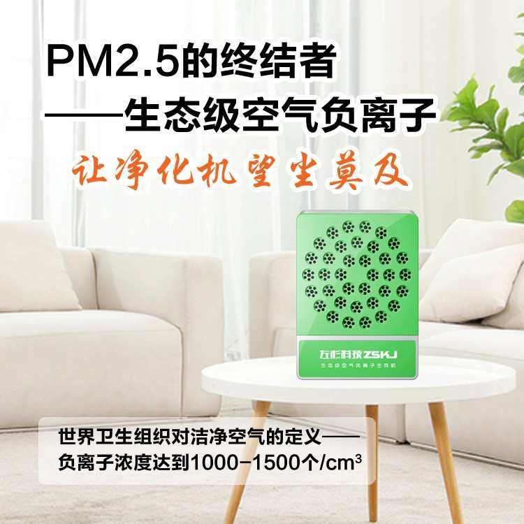 左杉负离子发生器家用氧吧负氧离子机器装修除甲醛烟雾灰尘机器