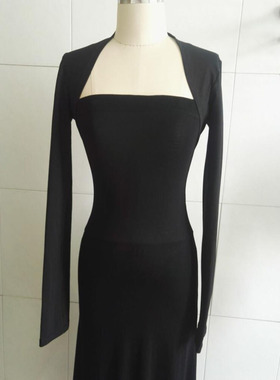 莫代儿长袖舞蹈披肩告别拜拜肉超长袖小开衫坎肩护肩防晒衣空调衫