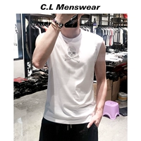 Châu Âu ga hè mới vest nam xu hướng vest hoe hoang vải lụa không tay áo thun nam t - Áo vest cotton áo ba lỗ tanktop nam