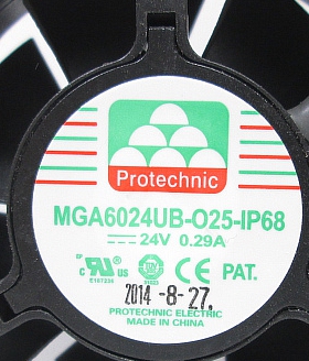 台湾 MGA6024UB-O25-IP68 24V 0.29A 6CM 6025 高级防水散热风扇