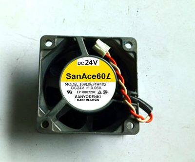 109L0624H402 DC24V 0.06A 原装日本三洋SANYO 60*60*25 铝框风扇