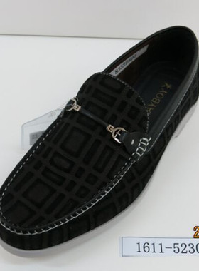 花花公子男鞋韩版潮流时尚16年新款单鞋子1611-523004黑523006兰