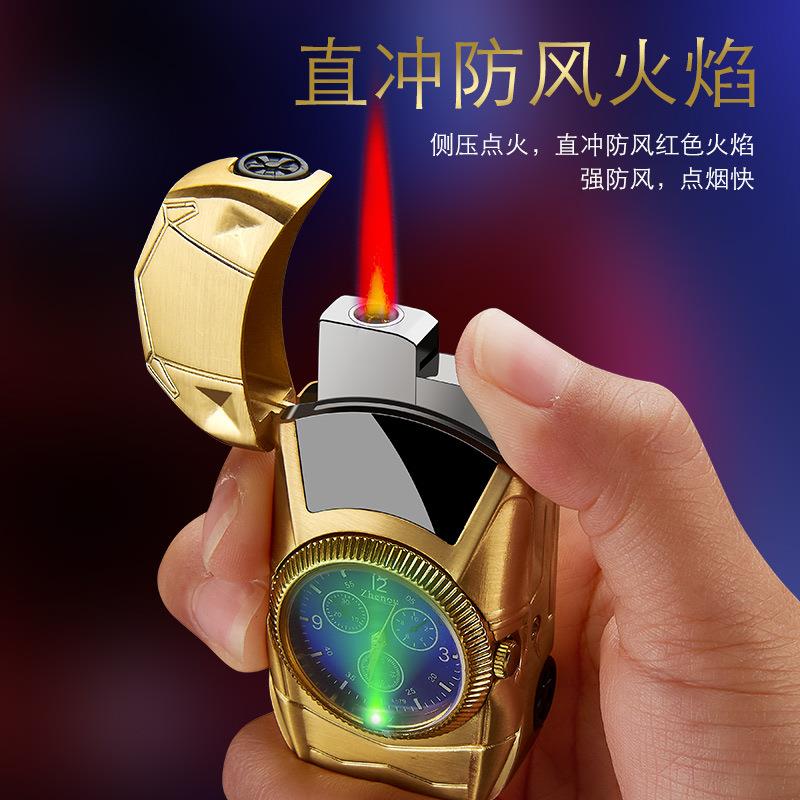 WY跑车金属充气防风手表打火机 创意七彩闪灯15号小汽车个性礼品