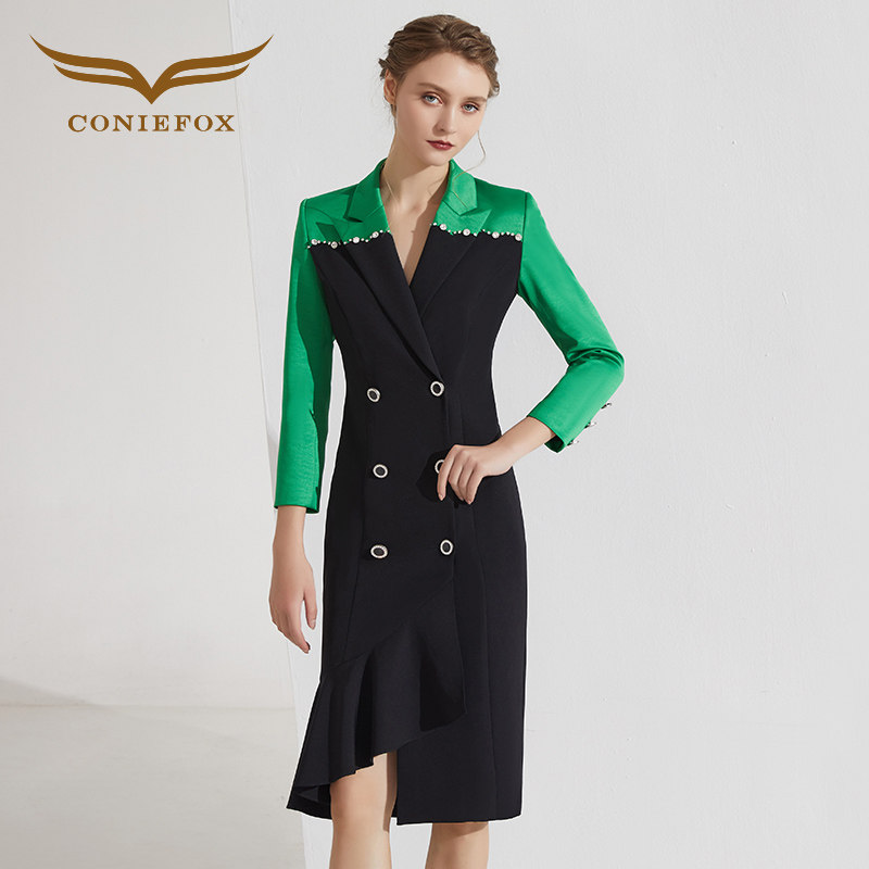 创意狐2025年优雅礼服韩版轻奢高端精致高级感气质收腰长袖连衣裙