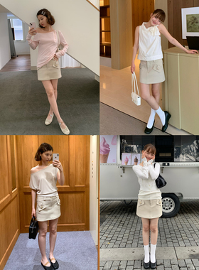 KERNEL COSMOS 都市复古时髦设计感百搭通勤抗皱防走光短裙裤裙