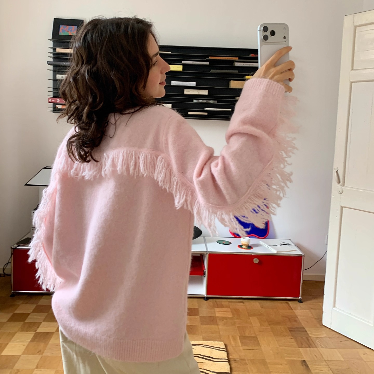 果核宇宙后背流苏甜美宽松毛衣