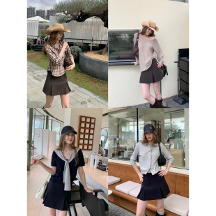 美式 黑巧布朗尼 复古设计感开叉a字清凉天丝棉短裙 COSMOS KERNEL