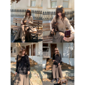 KERNEL 针织衫 COSMOS罗娜甜梦 千禧风简约慵懒宽松超细羊毛中长款