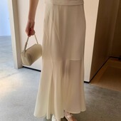 南意漫步 KERNEL COSMOS 轻盈灵动感弧线分割高腰微透感鱼尾裙