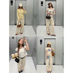 春夏JI简松弛感百搭日常通勤棉质阔腿休闲香蕉裤 COSMOS KERNEL