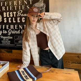 COSMOS 衬衫 布拉格假期 格纹防晒长袖 慵懒风色织全棉薄款 KERNEL