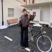 COSMOS 斯宾塞街头 秋季 KERNEL 松弛弹力微喇显瘦毛边直筒牛仔裤