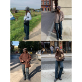 COSMOS 温哥华蓝街 经典 KERNEL 深蓝复古水洗休闲百搭牛仔裤