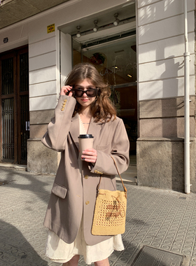 KERNEL COSMOS 佛里时报 英伦风休闲复古西服廓形高级感西装外套