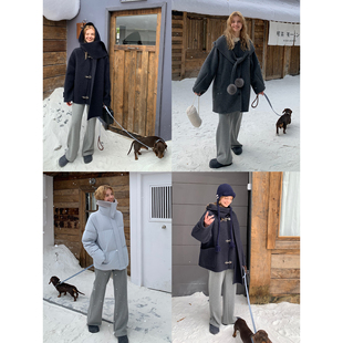 冬日BI入简约松弛垂感加绒羊毛卫衣裤 雪绒糯糯裤 COSMOS KERNEL