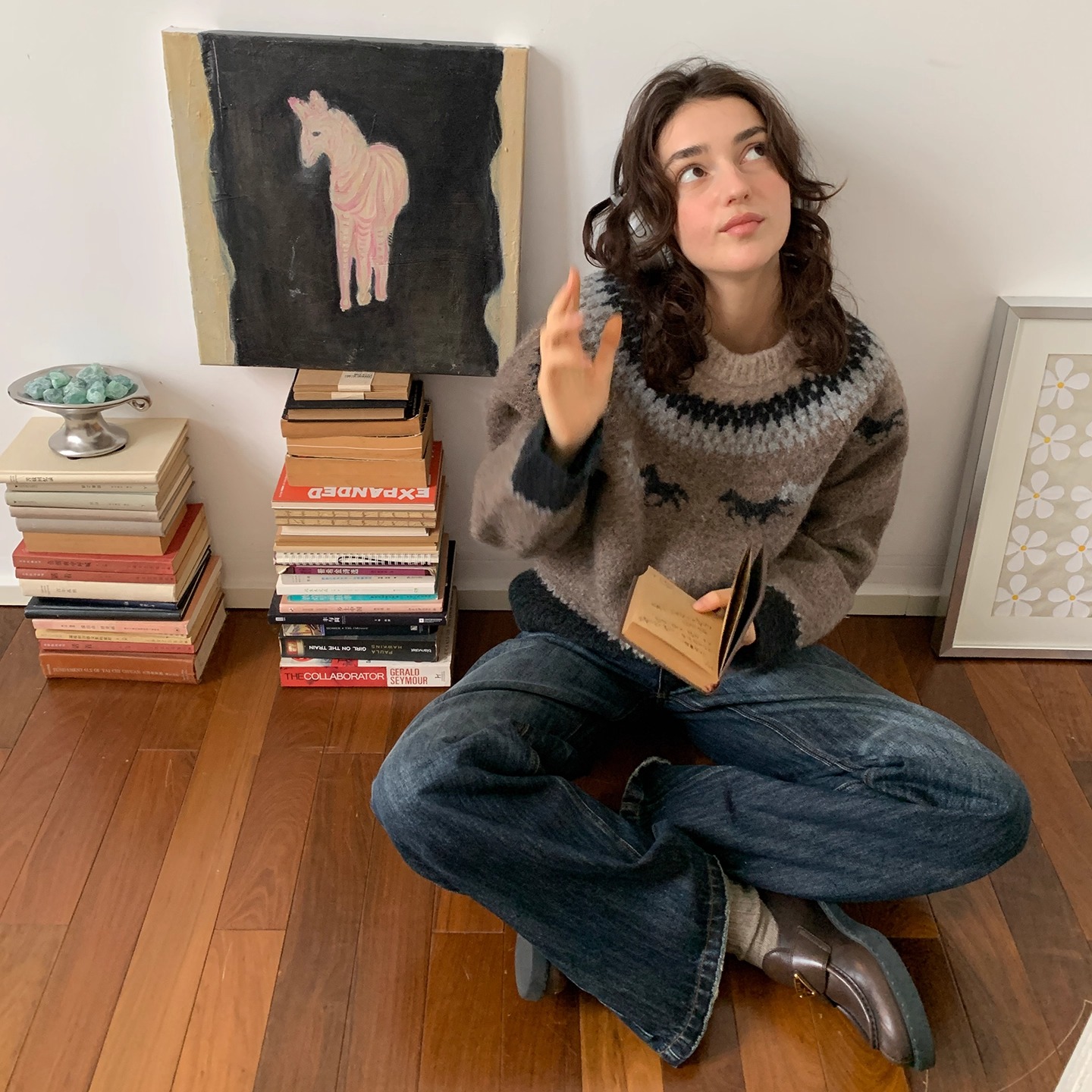 果核宇宙复古小马提花费尔岛毛衣