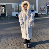 KERNEL 厚羽绒服 冬温暖狐狸毛领宽松长款 COSMOS 雷克雅冰湖