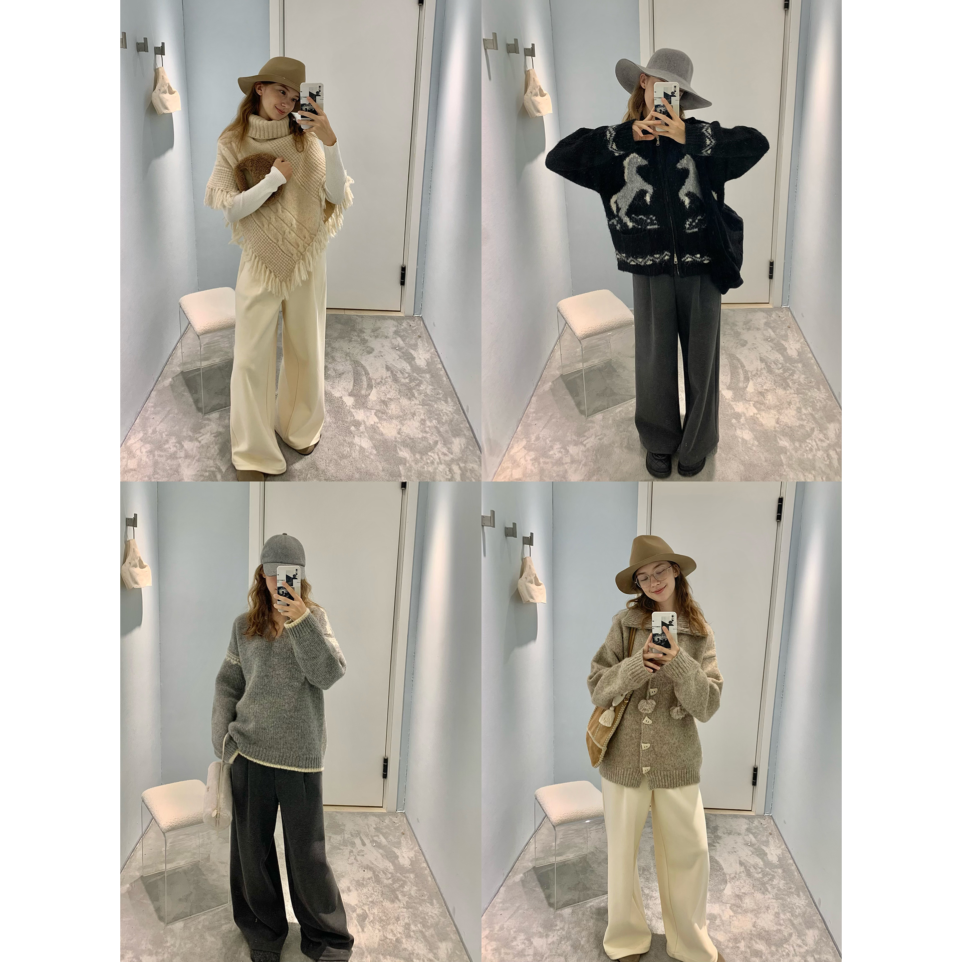 果核宇宙简约慵懒加厚直筒卫衣裤