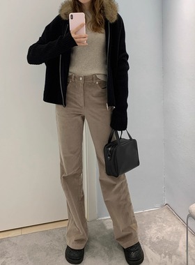 KERNEL COSMOS蒙特橡子街 秋冬百搭灯芯绒微喇显腿长休闲裤长裤