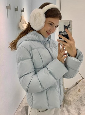 KERNEL COSMOS 挪威雪岛 可拆卸狐狸毛领连帽合身短款轻暖羽绒服