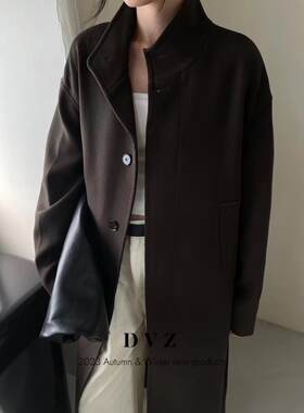 长款通勤立领大衣女显瘦加厚保暖