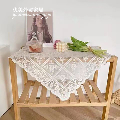 白色蕾丝桌布花边方巾盖布台布
