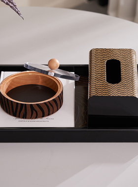 中古风卧室飘窗摆件装饰收纳盒