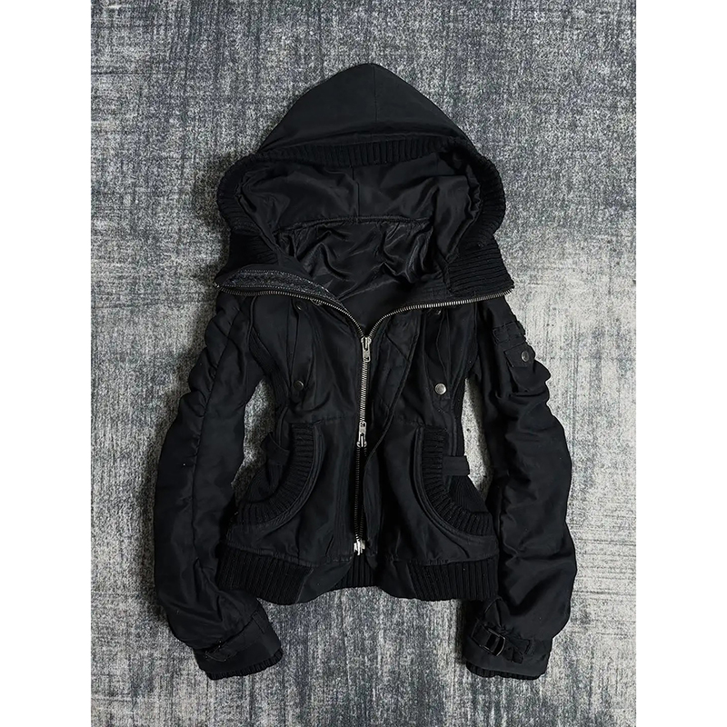 原创美式复古黑色2025秋季新款