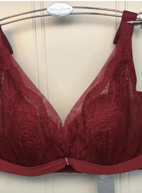 【兔耳朵】安莉芳薄款单层围蕾丝文胸女大胸收副乳内衣EB00324