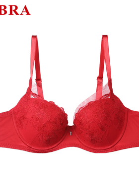 E-BRA安蓓佳小胸聚拢文胸婚庆本命年红内衣KB00070