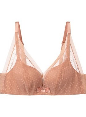 【轻柔杯】安莉芳薄款蕾丝无钢圈文胸女小胸收副乳内衣EB00352