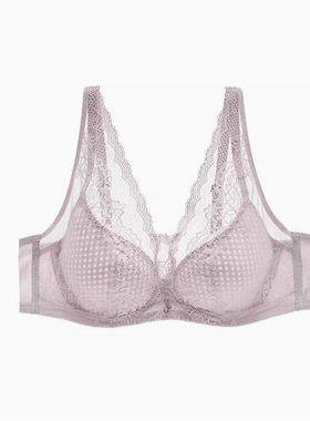 安莉芳软钢圈透气孔洞棉单层围蕾丝文胸EB00754/EB00583/EB00556