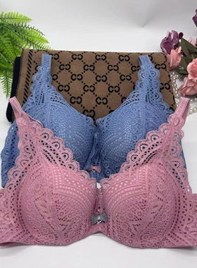 安莉芳商场同款薄款大胸显小内衣士蕾丝收副乳聚拢文胸EB00139