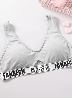 芬狄诗商场同款内衣女光面无钢圈潮趣全罩杯背心文胸甜美FB00382