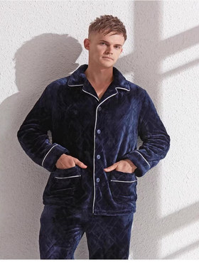 安莉芳专柜正品男士珊瑚绒家居服套装UL00084/女款EL00757