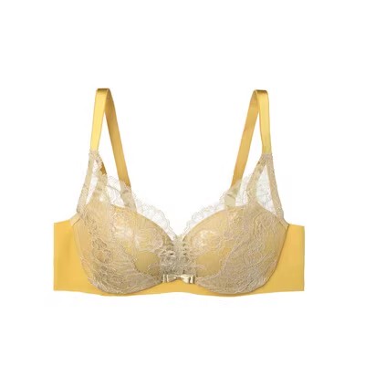 新品 安莉芳韧性BRA薄款大胸软钢圈文胸女性感蕾丝内衣EB00419