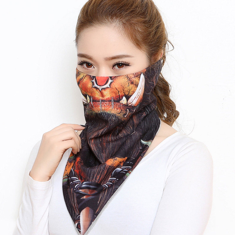 冬季骑行头巾滑雪面罩护脸三角巾保暖防风防寒男女摩托车脖套口罩