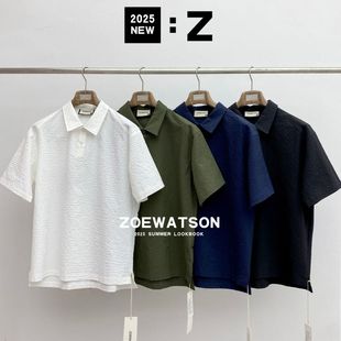 简约polo翻领透气耐磨舒适耐穿衬衫 Z.W Z2612